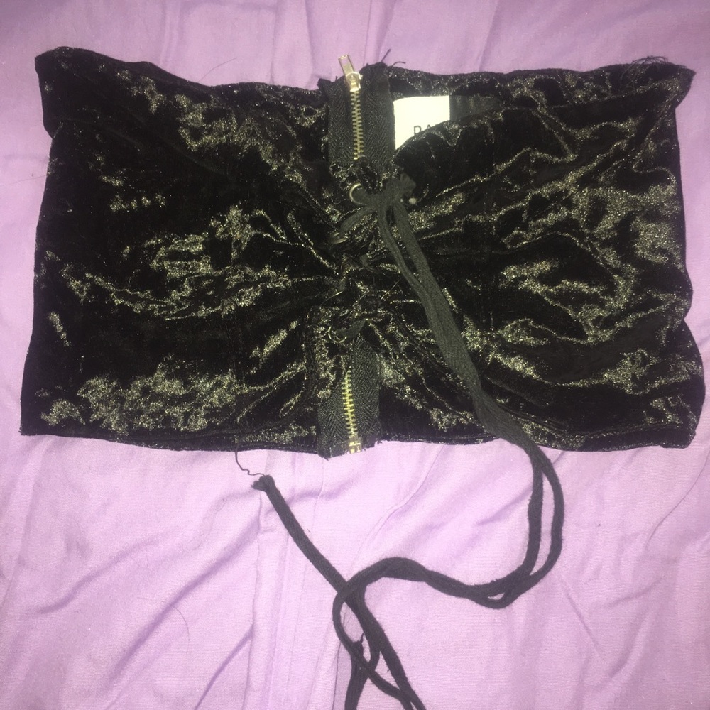Velvet tube top